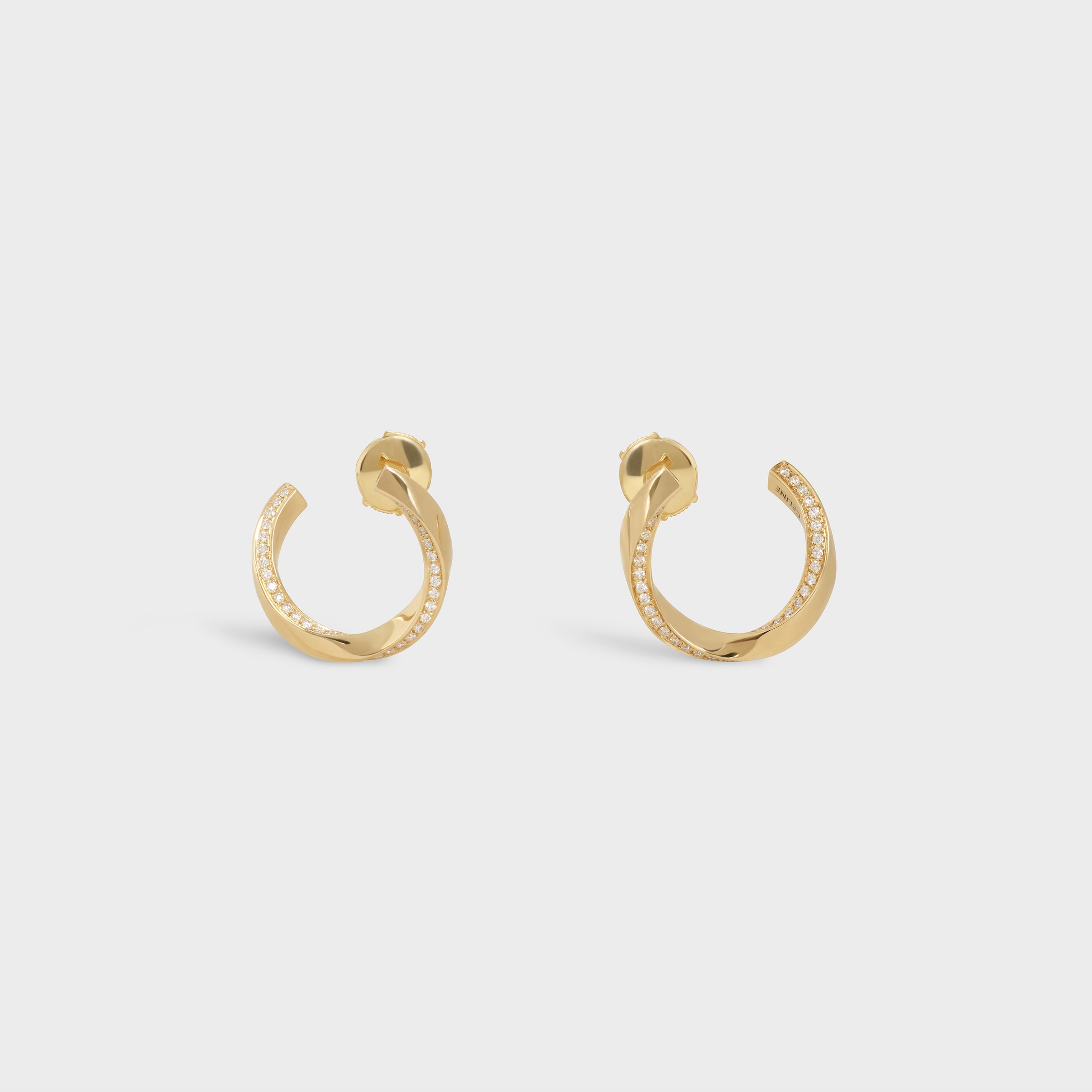 トーション ピアス / イエローゴールド & ダイヤモンド