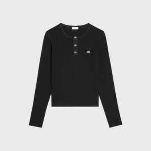 ロングスリーブ Tシャツ / リブ編みコットンジャージー