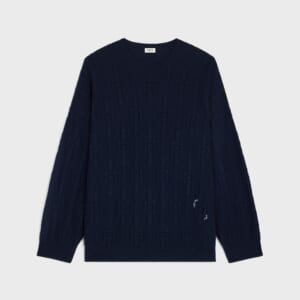 クルーネックセーター / チェーン カシミア