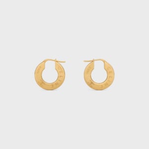 CELINE ディスク フープ / ゴールドフィニッシュ ブラス