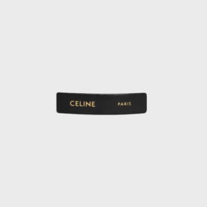 Celine Paris ヘアクリップ / ラムスキン、ゴールドフィニッシュ ブラス、スチール