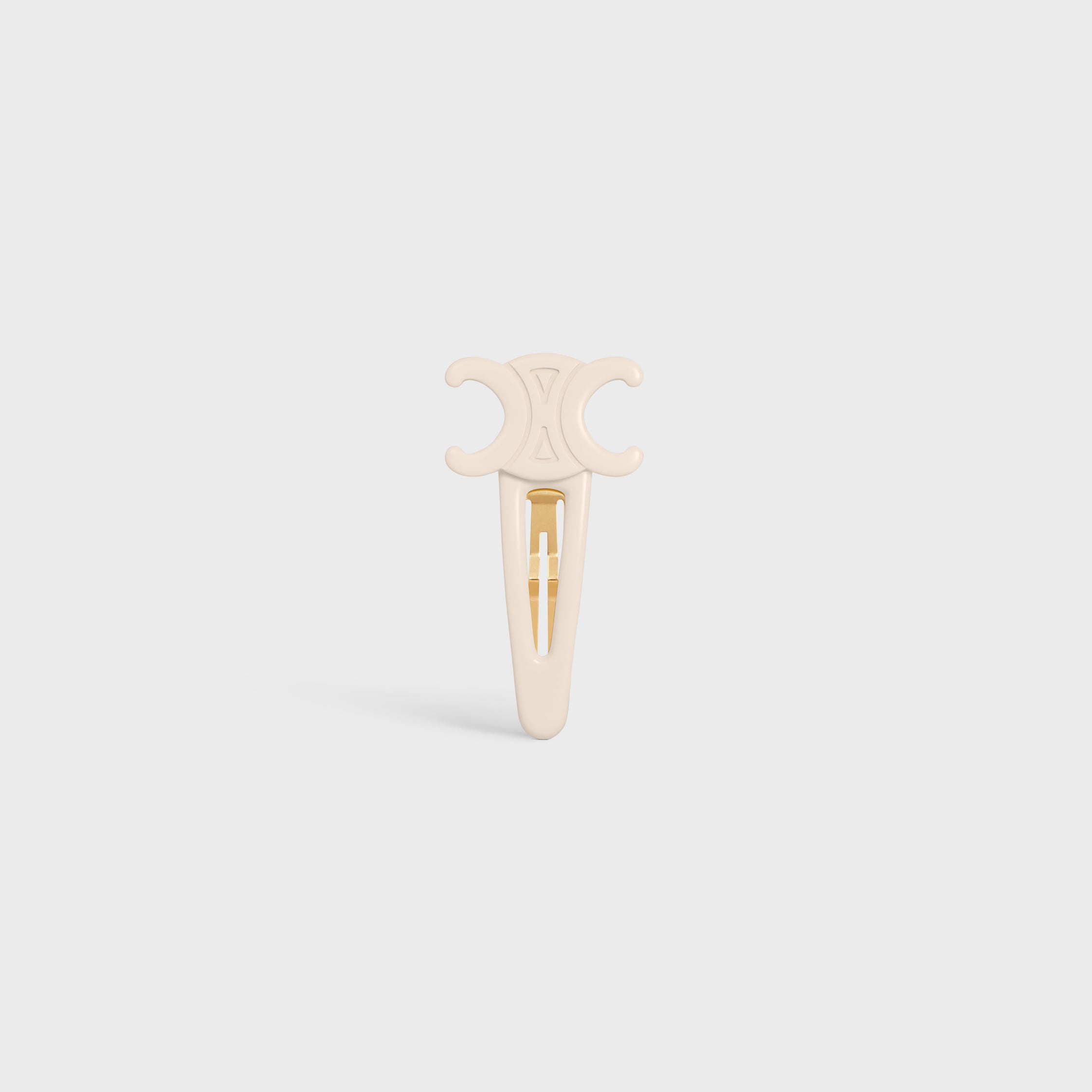 CELINE ラージ スナップ ヘアクリップ / アセテート & スチール
