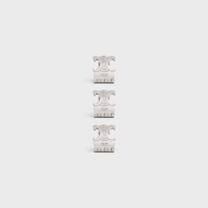 CELINE ミニ ヘアクロー 3つセット / ロジウムフィニッシュ ブラス＆スチール