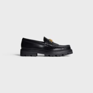 トリオンフチェーン付き CELINE マーガレット ローファー / ポリッシュドブル