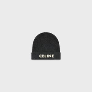 CELINE ニット帽 / リブ編みウール