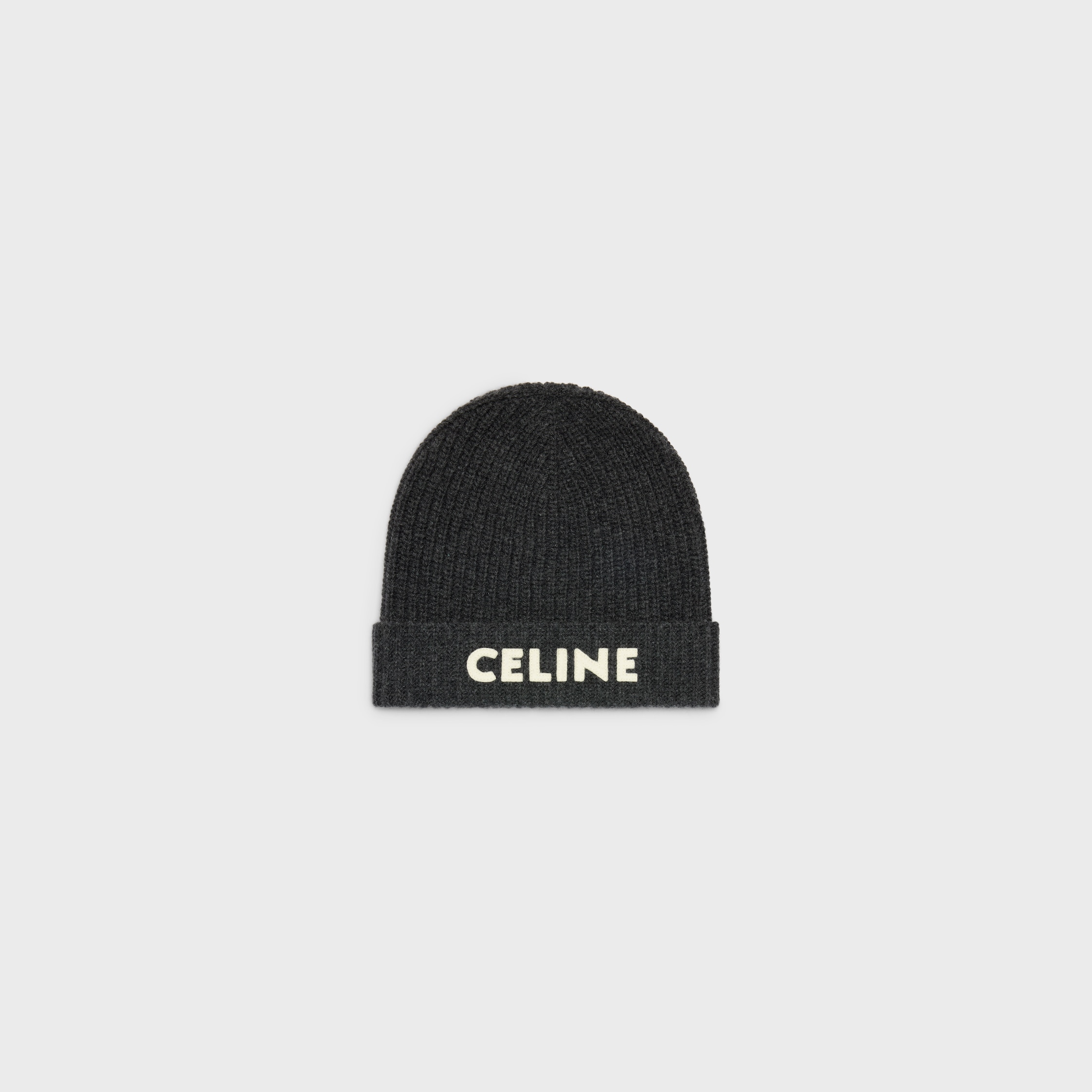 CELINE ニット帽 / リブ編みウール