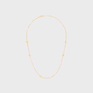 レ・パール CELINE ネックレス / ストラス、レジンパール、ゴールドフィニッシュ ブラス