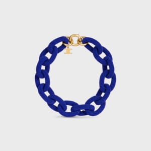 été CELINE リンク ネックレス / ビーズ＆ゴールドフィニッシュ ブラス